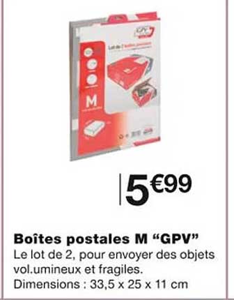 boîtes postales m "gpv"