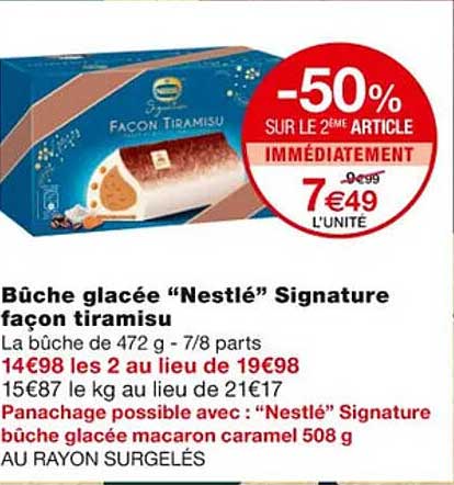 bûche glacée "nestlé" signature façon tiramisu