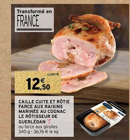 caille cuite et rôtie farce aux raisins marinée au cognac le rôtisseur de guerlédan