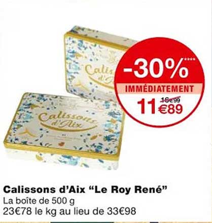 calissons d'aix 'le roy rené"