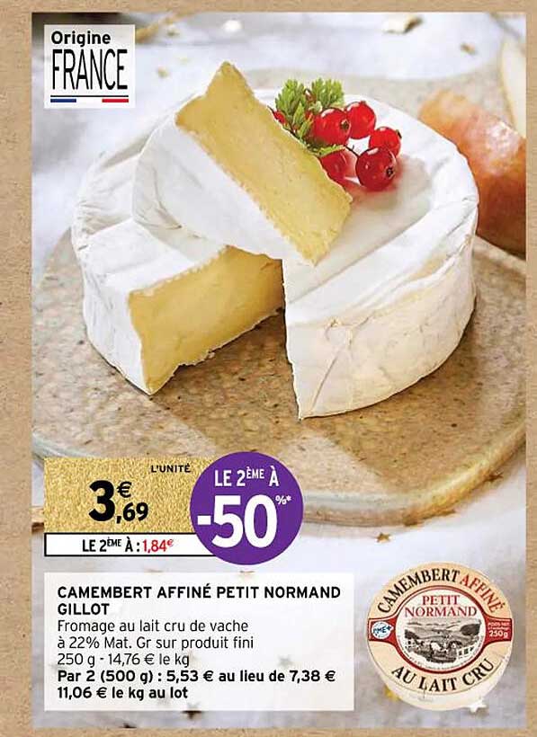Camembert Affiné Petit Normand Gillot