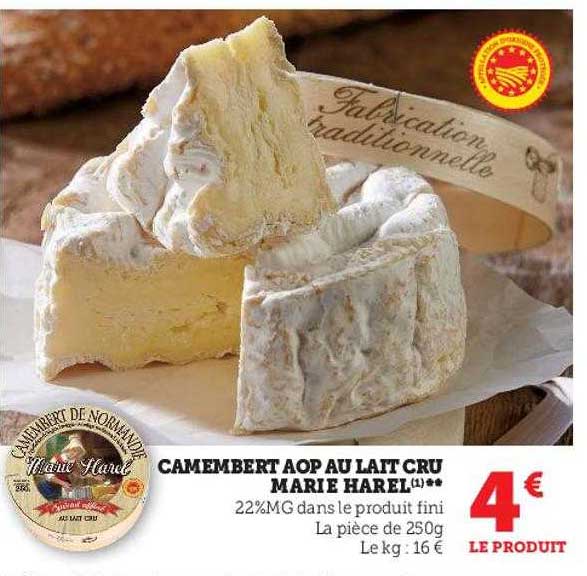 camembert aop au lait cru marie harel
