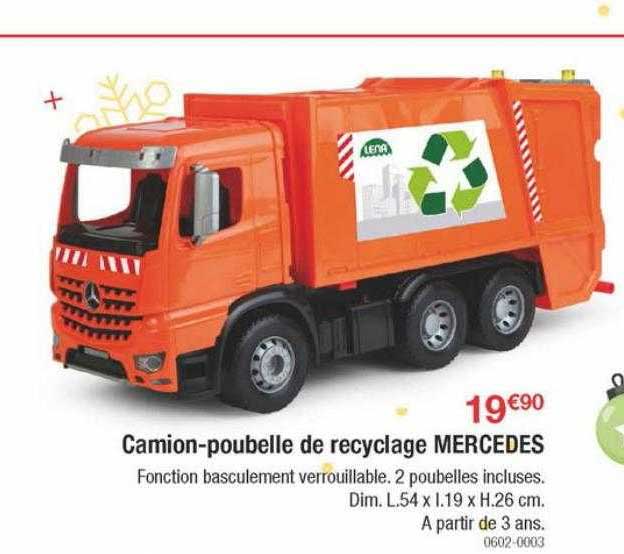 camion-poubelle de recyclage mercedes
