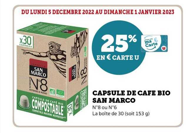 capsules de café bio san marco