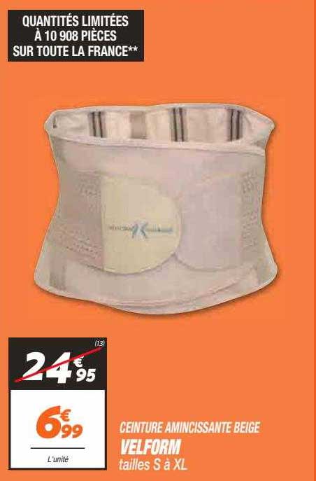 ceinture amincissante beige velform