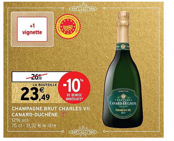 champagne brut charles vii canard-duchêne
