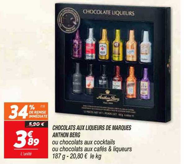 chocolats aux liqueurs de marques anthon berg