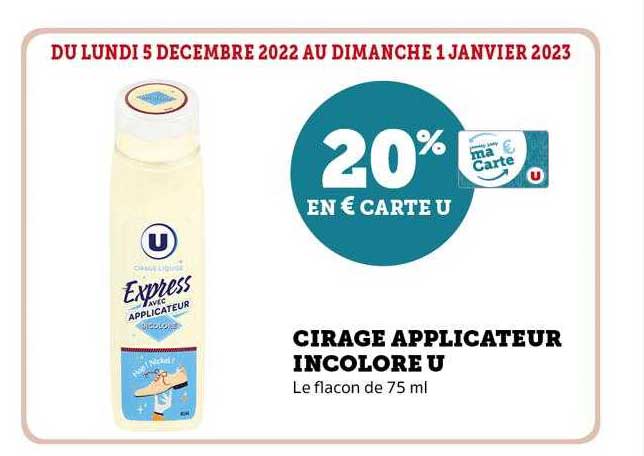 cirage applicateur incolore u