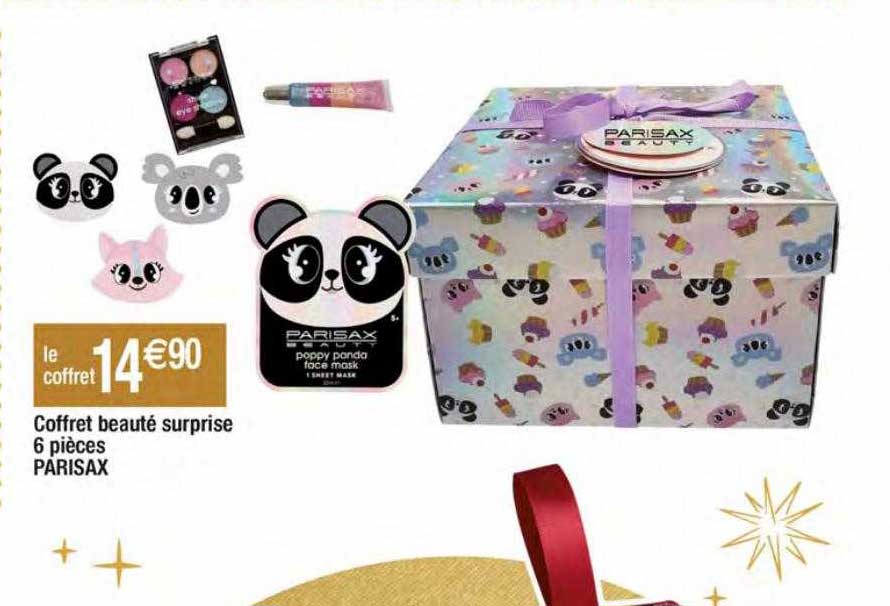 coffret beauté surprise 6 pièces parisax