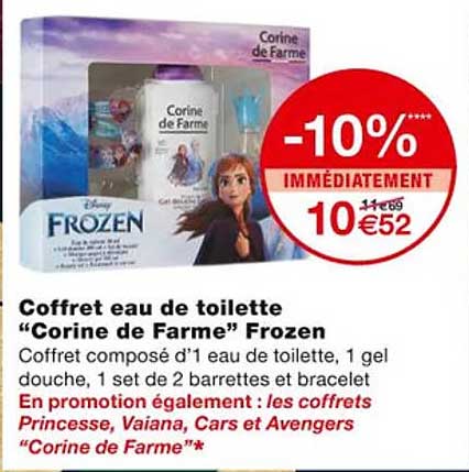 coffret eau de toilette "corine de farme" frozen