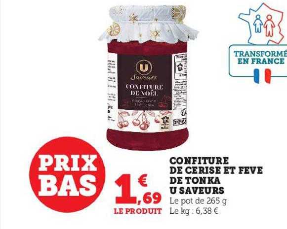 confiture de cerise et fève de tonka u saveurs