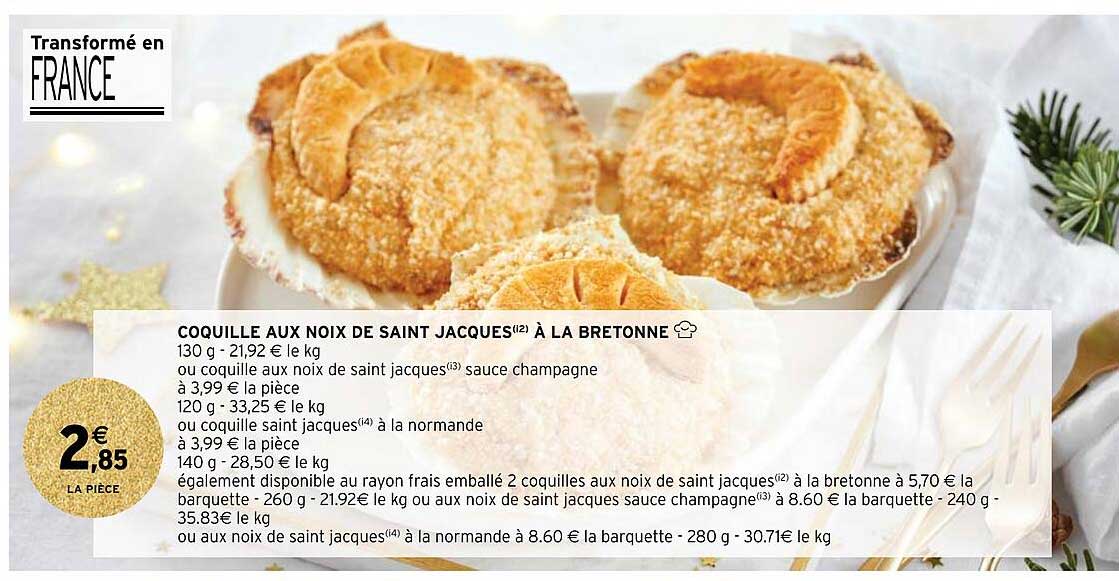 coquille aux noix de saint jacques à la bretonne