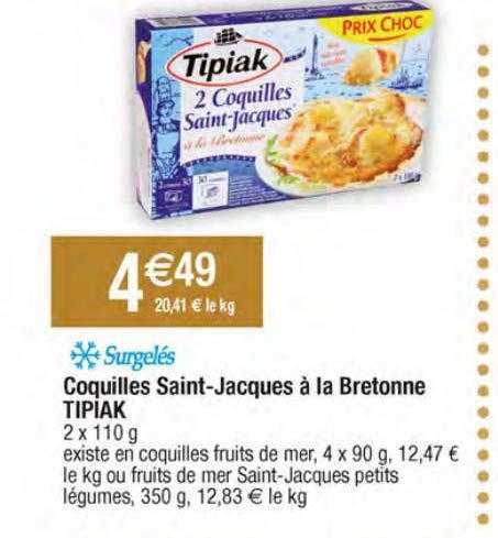 coquilles saint-jacques à la bretonne tipiak