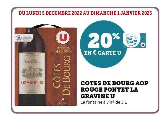 côtes de bourg aop rouge fontet la gravine u