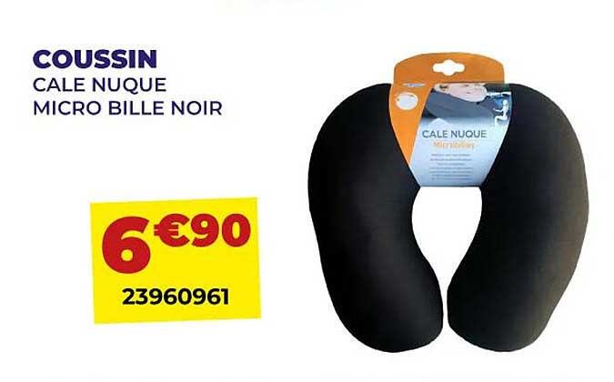 coussin cale nuque micro bille noire