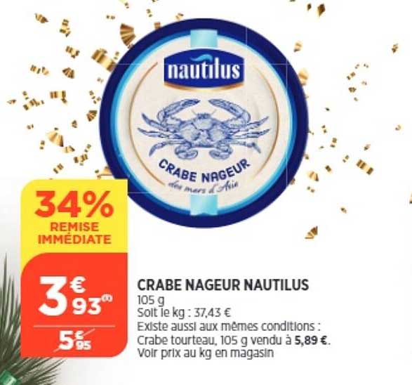 crabe nageur nautilus