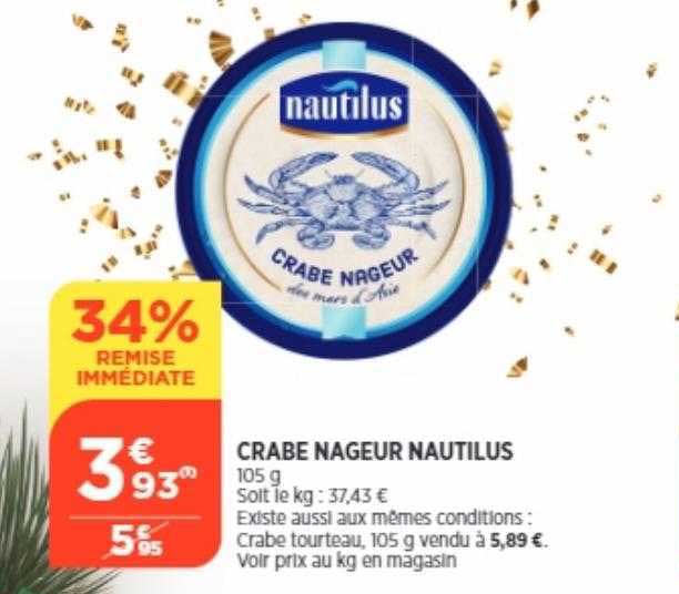 crabe nageur nautilus