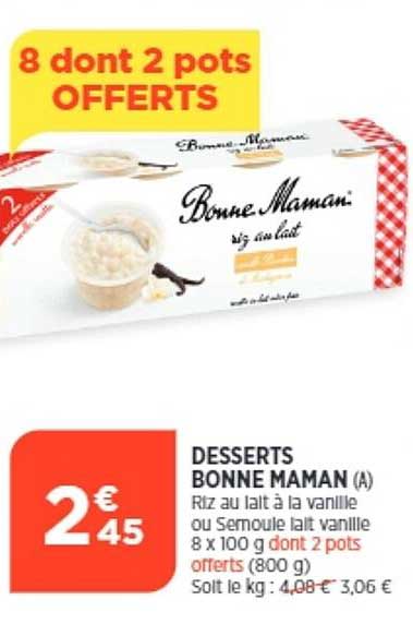 desserts bonne maman