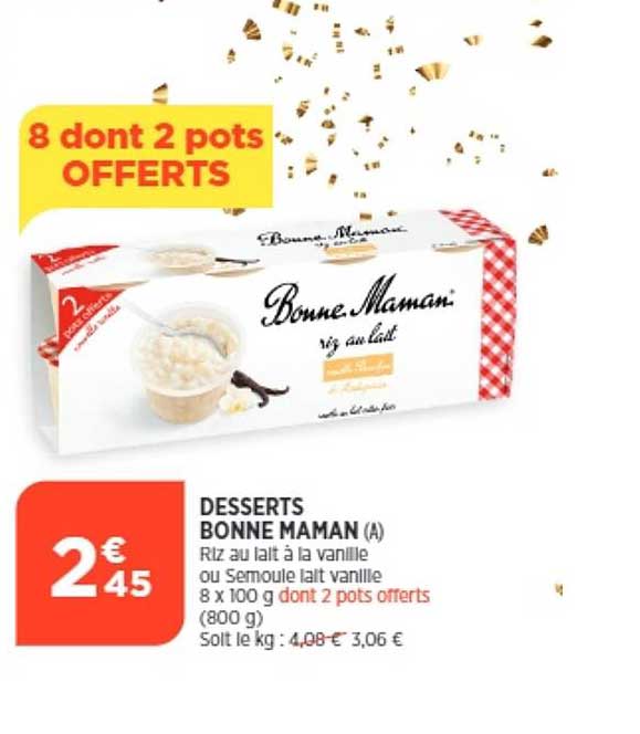 desserts bonne maman