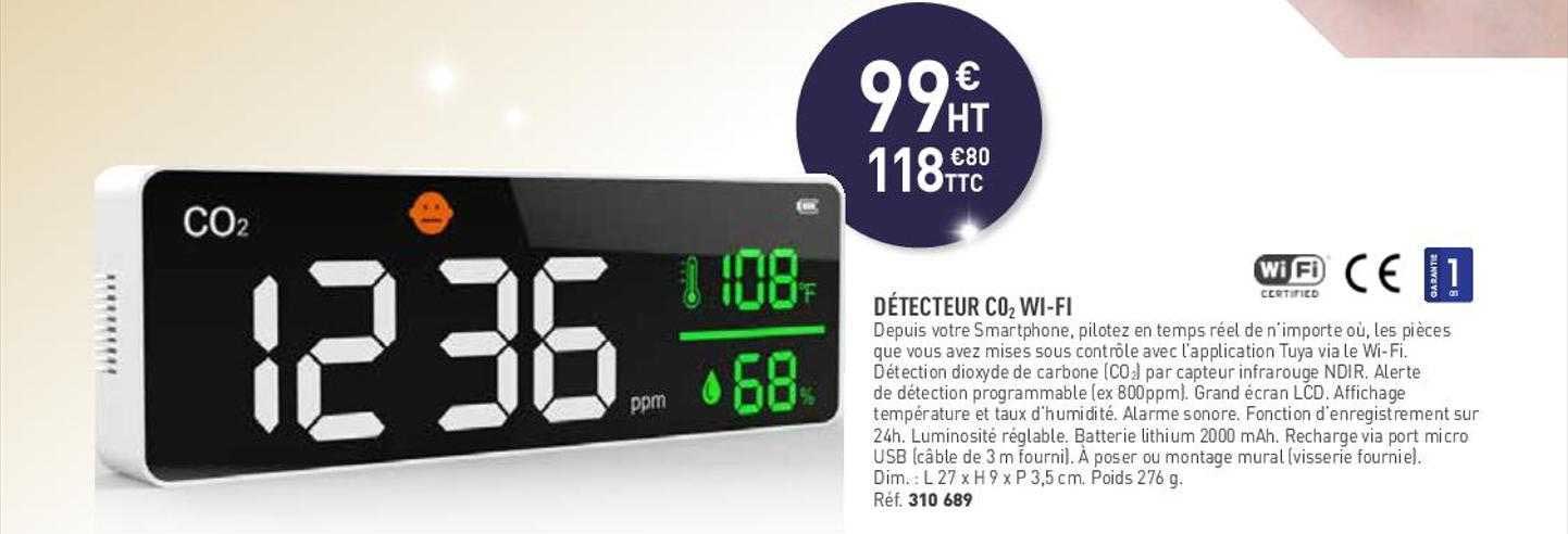 détecteur c02 wi-fi