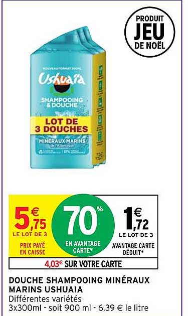 douche shampooing minéraux marins ushuaïa