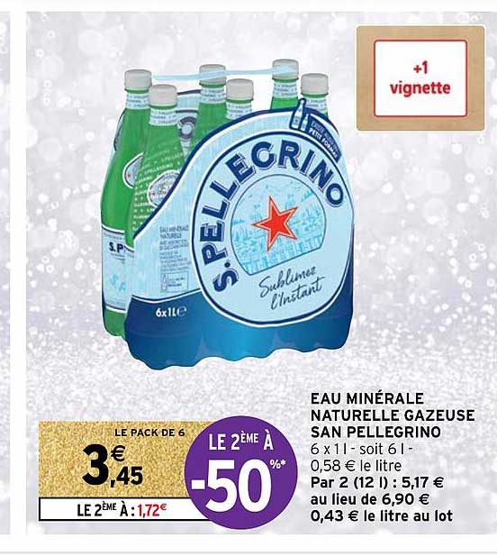 eau minérale naturelle gazeuse san pellegrino