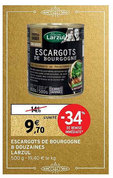 escargots de bourgogne 8 douzaines larzul