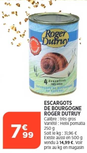 escargots de bourgogne roger dutruy