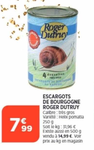 escargots de bourgogne roger dutruy