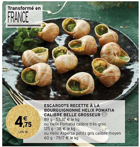 escargots recette à la bourguignonne helix pomatia calibre belle grosseur