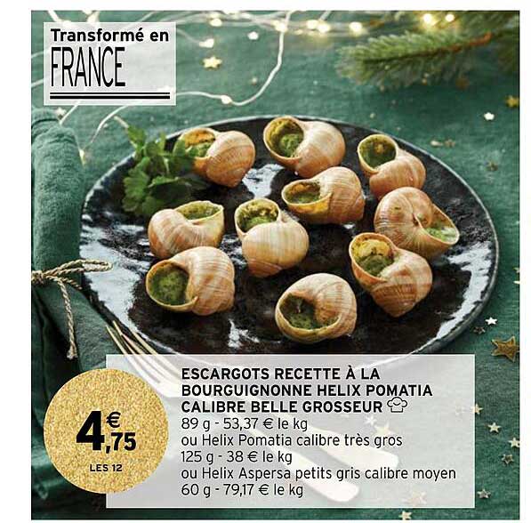 escargots recette à la bourguignonne helix pomatia calibre belle grosseur
