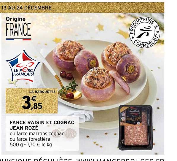 farce raisin et cognac jean rozé