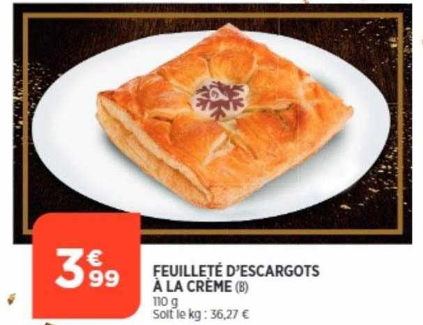feuilleté d'escargots à la crème