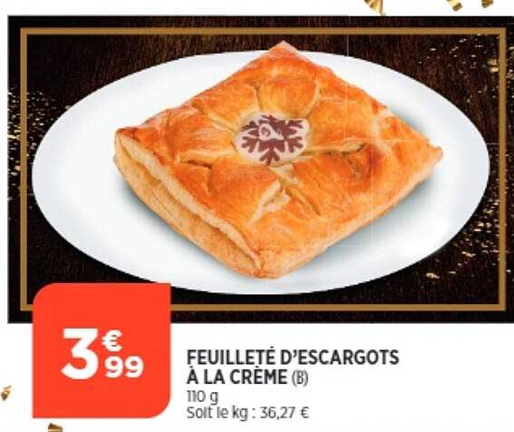feuilleté d'escargots à la crème