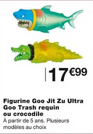 figurine goo jit zu ultra goo trash requin ou crocodile