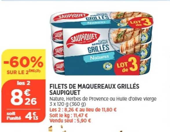 Filets De Maquereaux Grillés Saupiquet