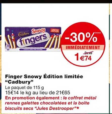 finger snowy édition limitée "cadbury"