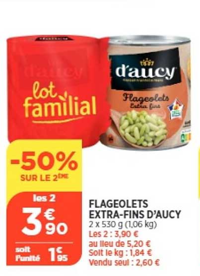 flageolets extra-fins d'aucy