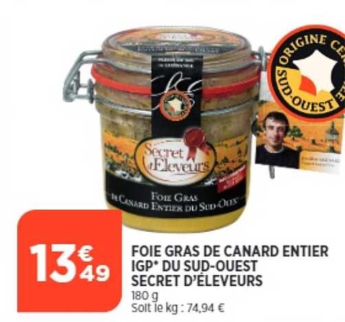 foie gras de canard entier igp du sud-ouest secret d'éleveurs