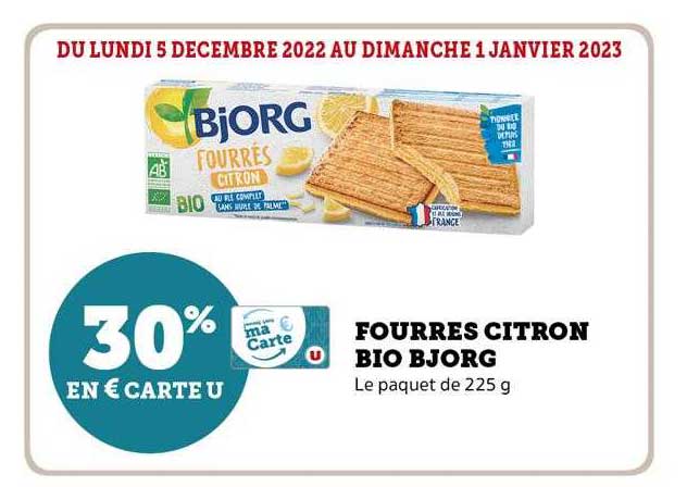 Fourrés Citron Bio Bjorg