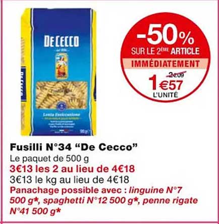 fusilli n°34 "de cecco"