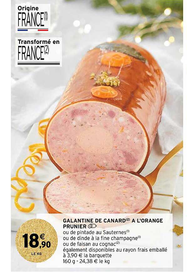 galantine de canard à l'orange prunier