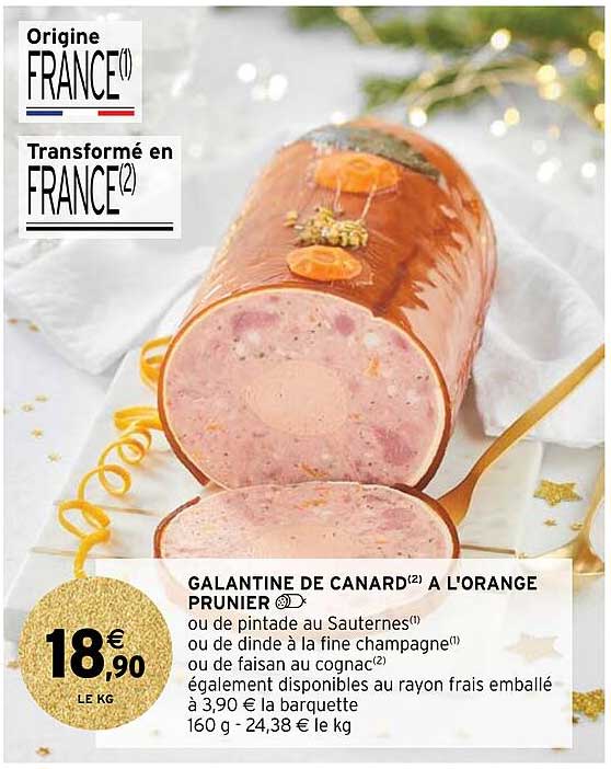 galantine de canard à l'orange prunier