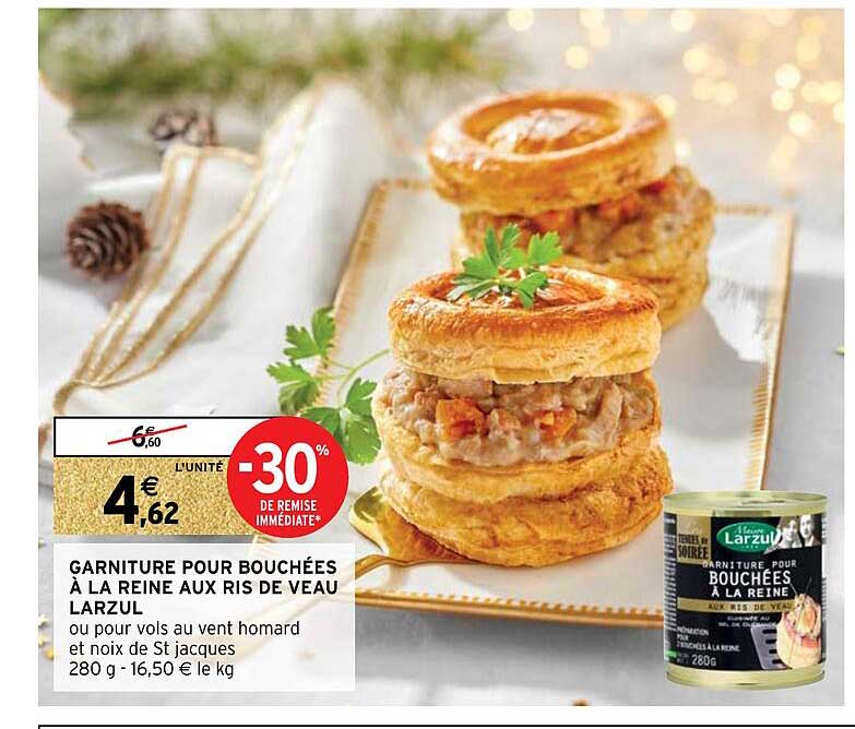 garniture pour bouchées à la reine aux ris de veau larzul