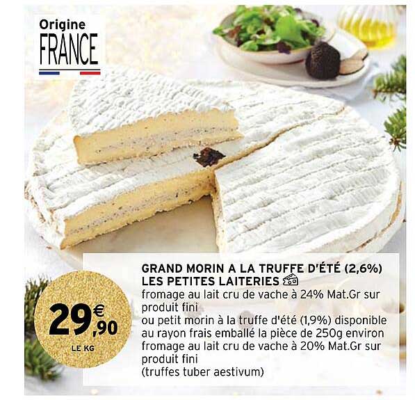 grand morin à la truffe d'été (2,6%) les petites laiteries