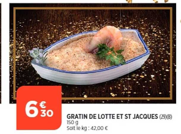 gratin de lotte et st jacques
