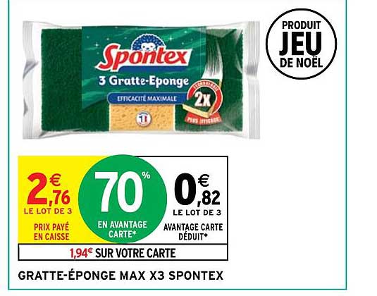 gratte-éponge max x3 spontex