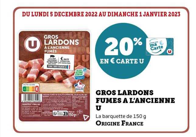 gros lardons fumés à l'alsacienne u
