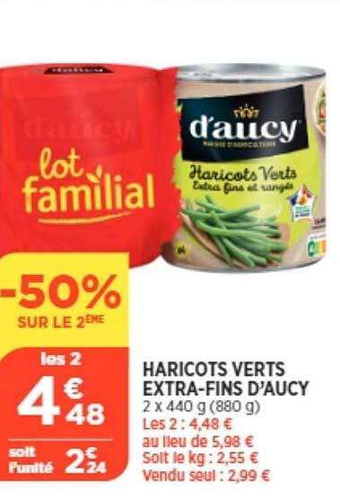 haricots verts extra-fins d'aucy