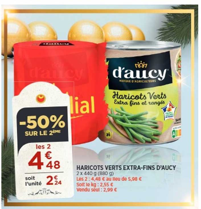 haricots verts extra-fins d'aucy